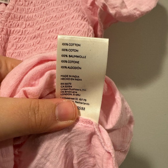 Free People NWT Charlotte Sugar Spoonful Pink Open Back Blouse Crop Top - Size S - Picture 8 of 11